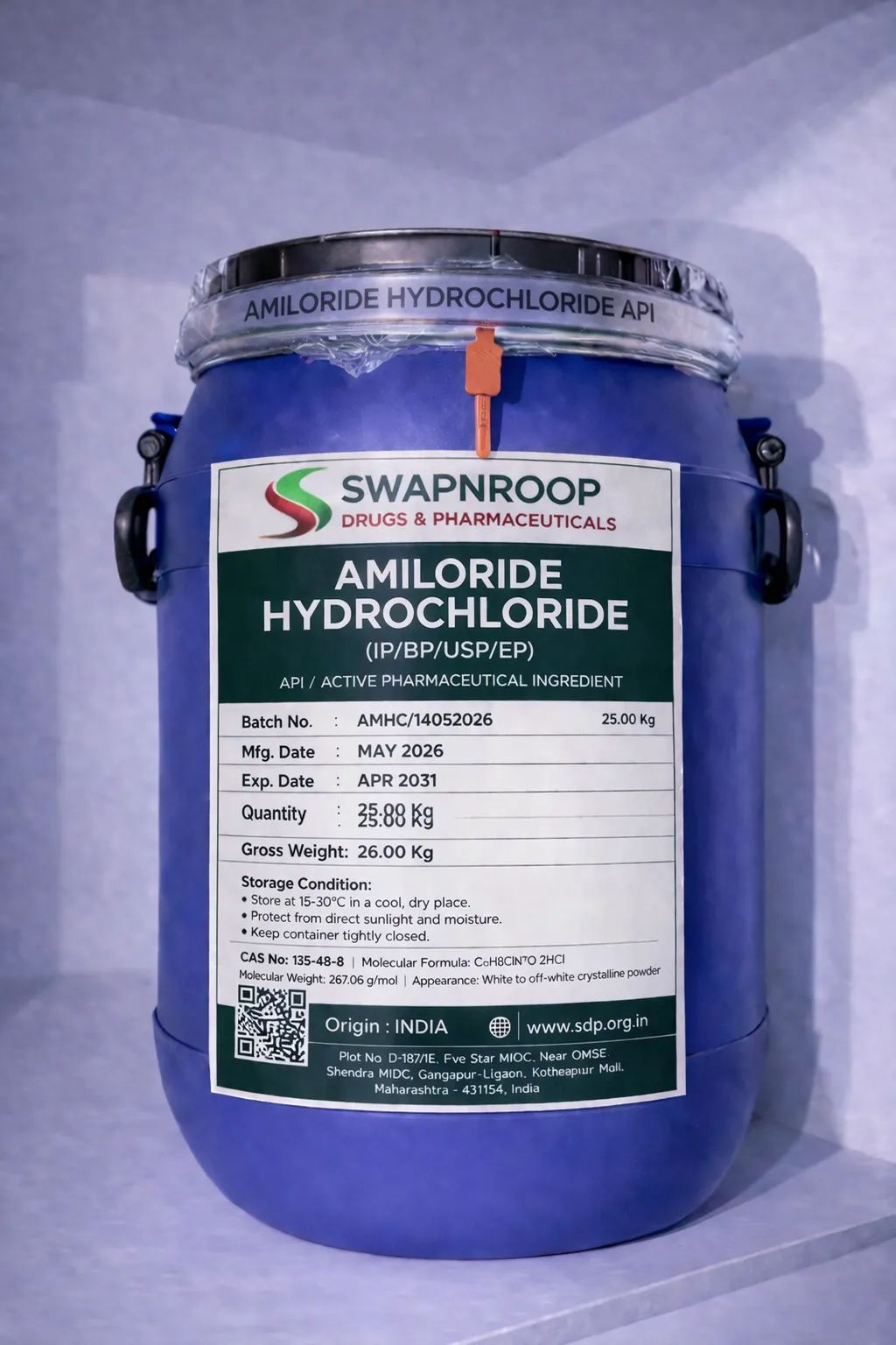 Amiloride Hydrochloride API